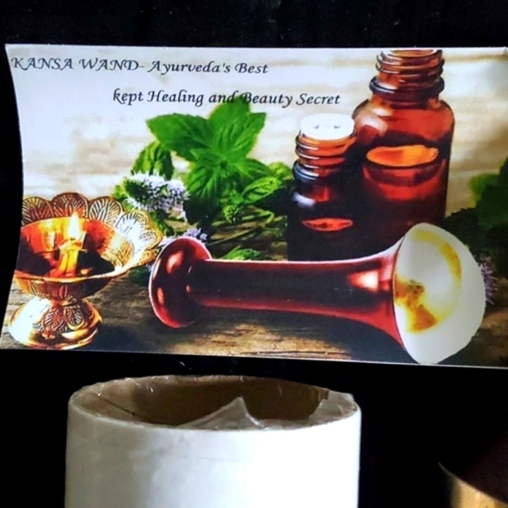 Brass Kansa Massage Wand with Canister - Picture 4 of 8
